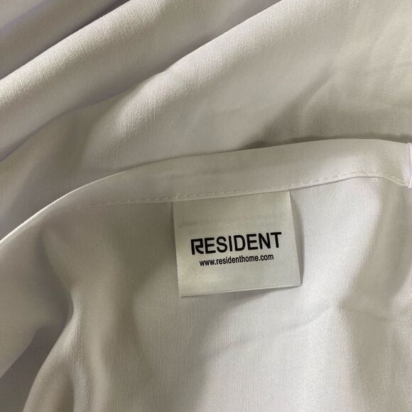 Elegant White King Flat Sheet bamboo rayon RESIDENT bedding King - Picture 3 of 4